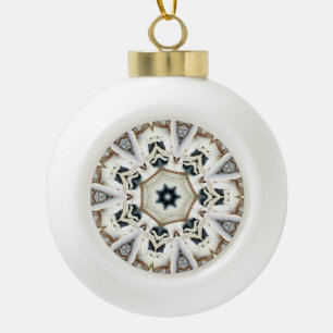Snow Web Ceramic Ball Christmas Ornament