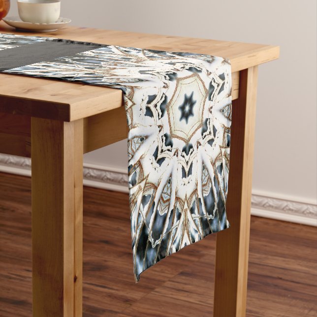 Snow Web Short Table Runner (In Situ)