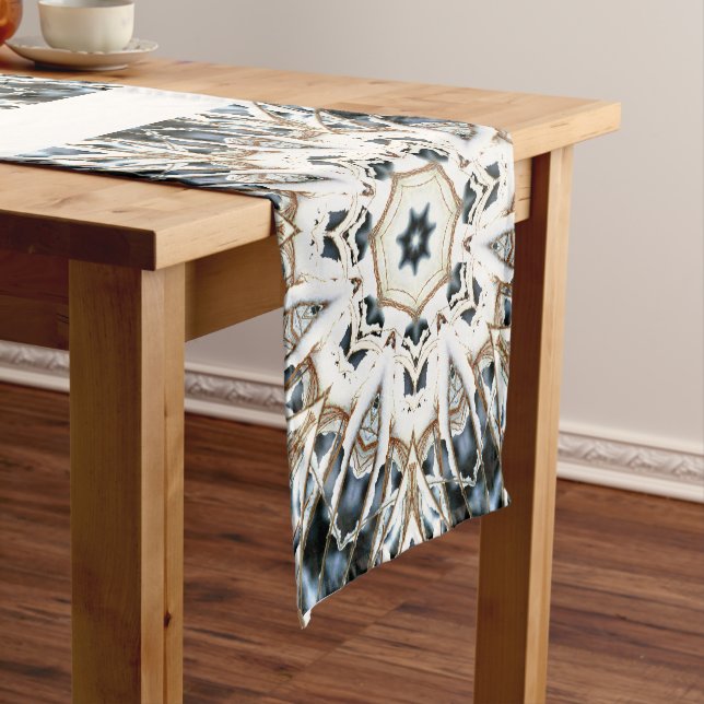 Snow Web Short Table Runner (In Situ)