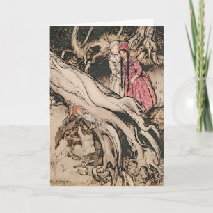 Snow White and Rose Red by Arthur Rackham Card