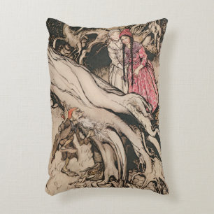 Snow White and Rose Red by Arthur Rackham Decorative Cushion