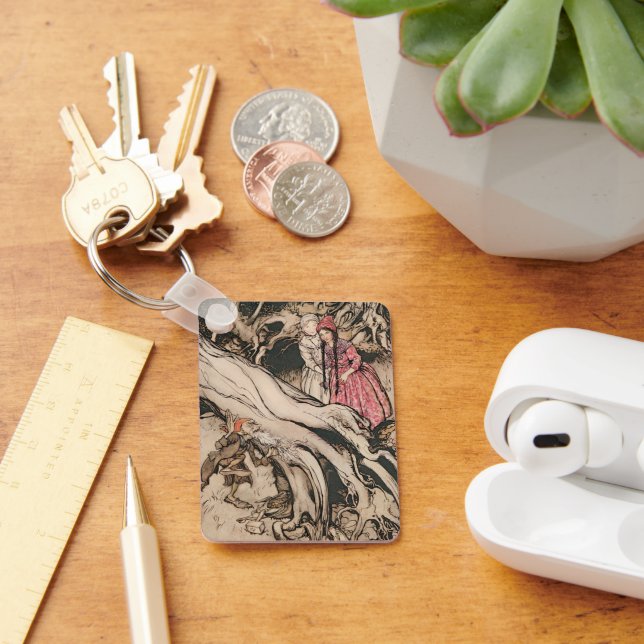 Snow White and Rose Red by Arthur Rackham Key Ring (Desk)