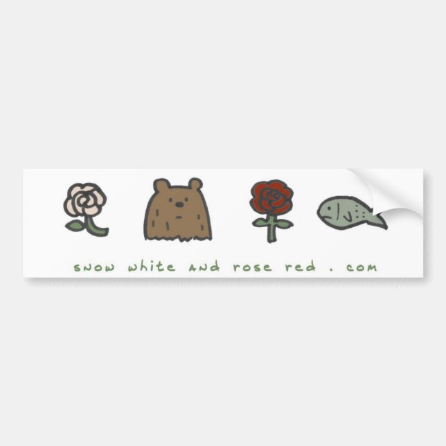Snow White and Rose Red "code" bumper sticker (Front)