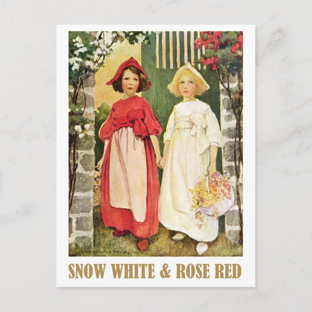 Snow White  and Rose Red Postcard (Front)