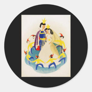 Snow White and the seven dwarfs Classic Round Sticker