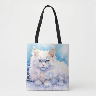 Snow White Cat Tote Bag