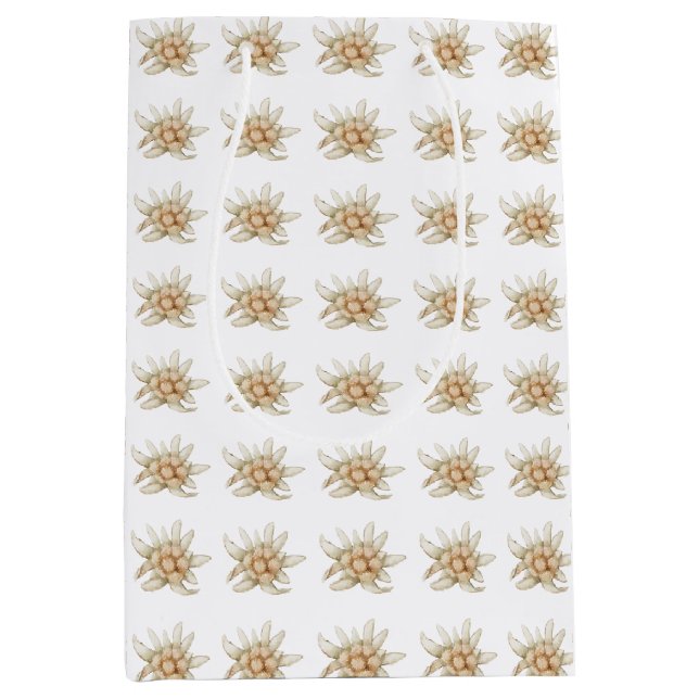 Snow White Edelweiss Holiday Gift Bag (Front)