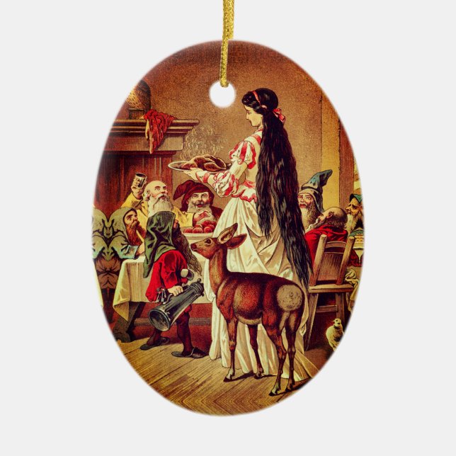 Snow White – Fairy tale – Märchen – Grimm Ceramic Ornament (Front)