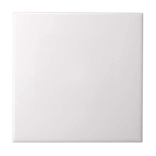 Snow White FFFAFA Colour, With Option to Add Image Ceramic Tile (Front)