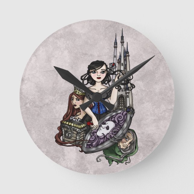 Snow White II Round Clock (Front)