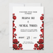 Snow White Red Roses Wedding