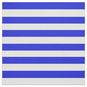 Snow white, Royal blue stipe, stripes Fabric