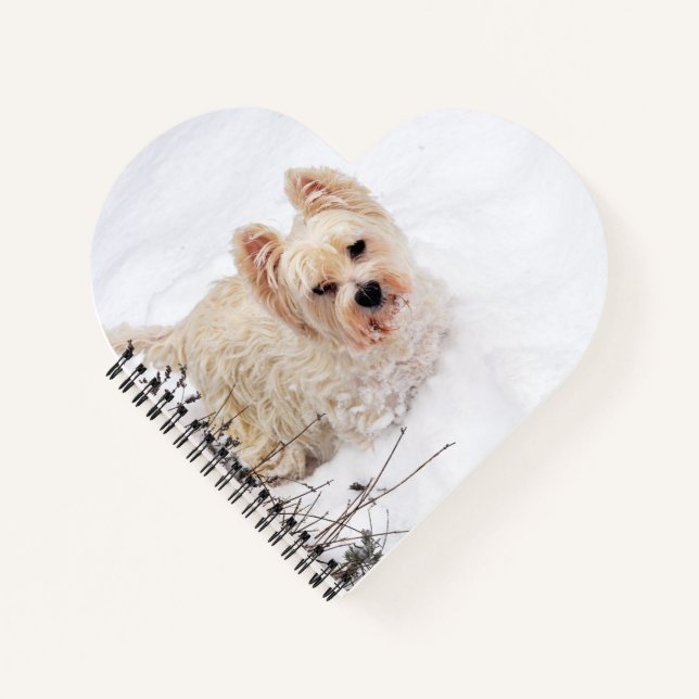 Snow White Westie Dog Photo Notebook (Front)