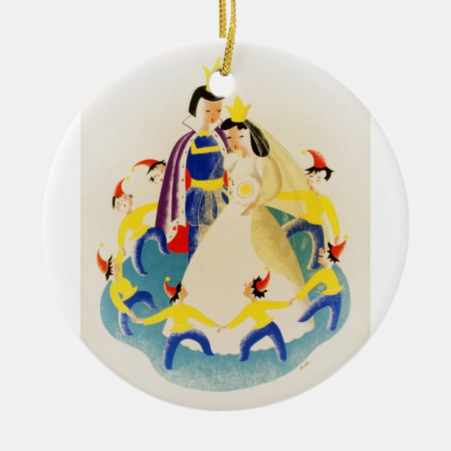 snow white WPA Ceramic Ornament (Front)