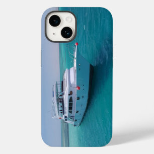Snow-white yacht near the White Island in Red Sea Case-Mate iPhone 14 Case