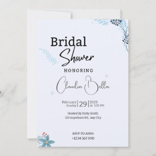 Snow Winter Bridal Shower Invitation Card