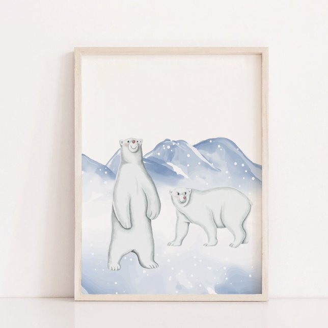 Snow Winter Polar Bear Arctic Nursery Wall Decor (Snow Winter Polar Bear Arctic Nursery Wall Decor)