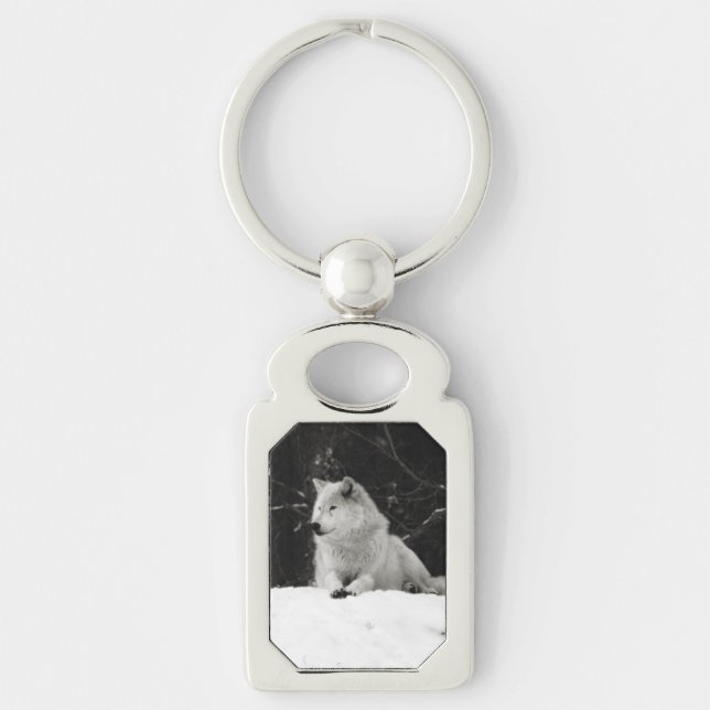 Snow Wolf Key Ring (Front)