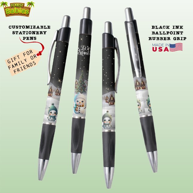 Snow Woman, Let it Snow Christmas Village ⛄️🎄 (Xmas Holiday Winter Wonderland Snowman Woman, Let it Snow Christmas Village  ForestBabies Pen ⛄️🎄🎁)