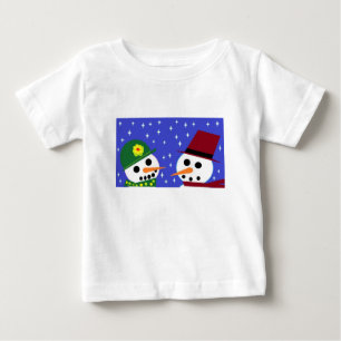 SNOW WOMAN & SNOW MAN BABY TEE