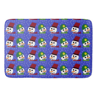 SNOW WOMAN SNOW MAN SNOW PEOPLE BATH MAT