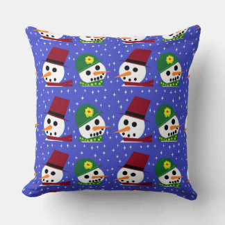 SNOW WOMAN SNOW MAN SNOW PEOPLE PILLOW