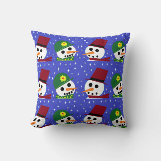 SNOW WOMAN SNOW MAN SNOW PEOPLE PILLOW