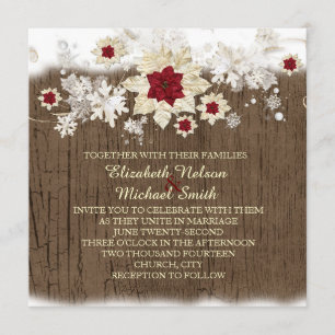 Snow Wood Christmas Wedding Invite