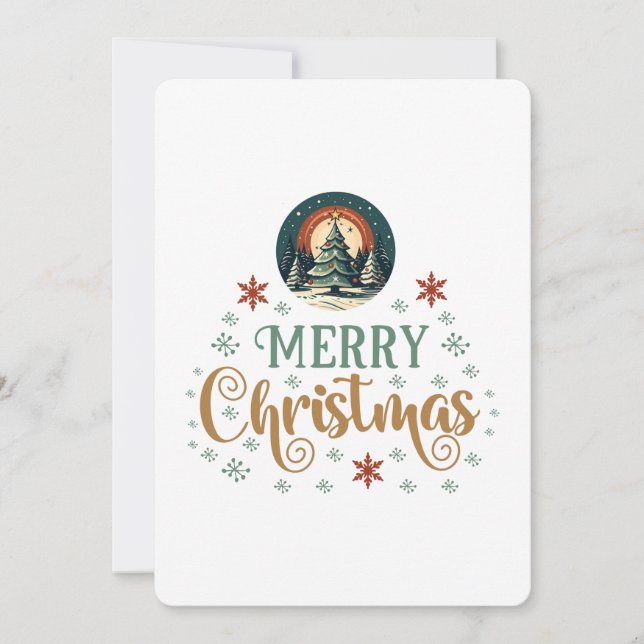 Snow Xmas Christmas Globe Invitation (Front)