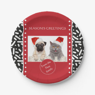 Snow Xmas Stationary and Gifts Paper Plate