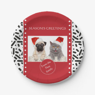 Snow Xmas Stationary and Gifts Paper Plate