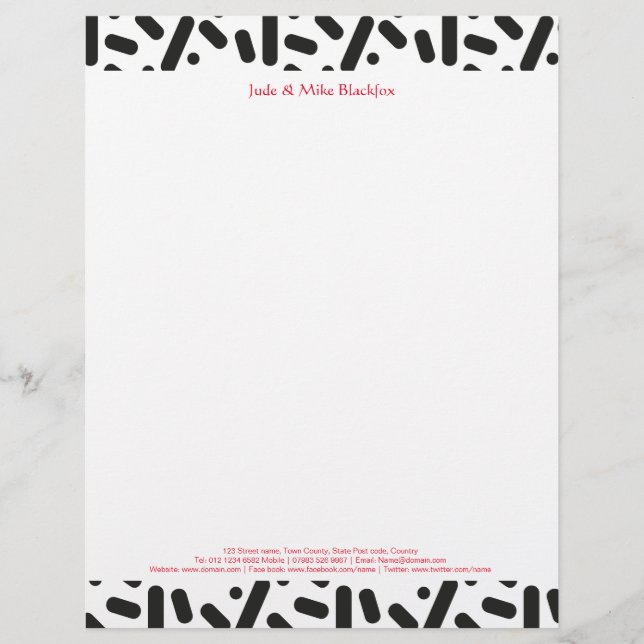 Snow Xmas Stationary and Gifts Personalized Letterhead (Front)