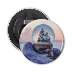 Snowball Christmas tree winter snowfall  Bottle Opener