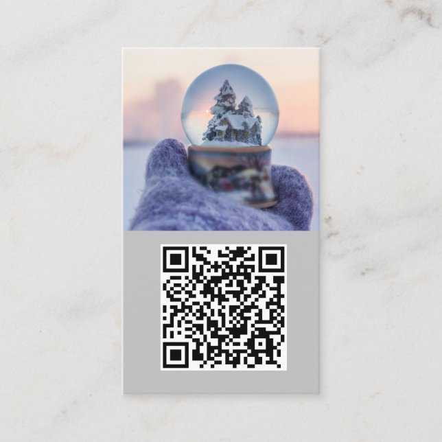 Snowball Christmas tree winter snowfall  Business Card (Front)
