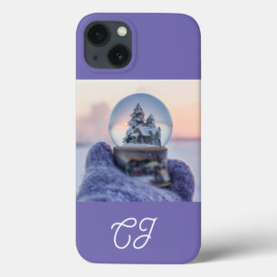 Snowball Christmas tree winter snowfall  iPhone 13 Case