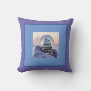 Snowball Christmas tree winter snowfall Cushion