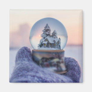Snowball Christmas tree winter snowfall Magnet