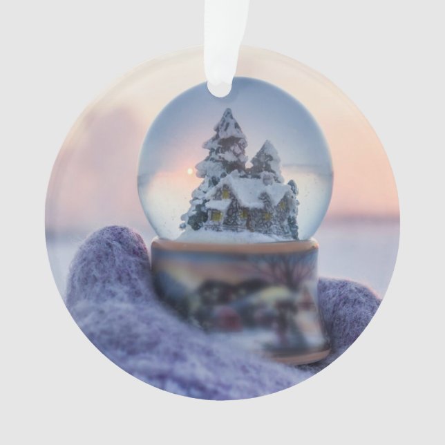 Snowball Christmas tree winter snowfall  Ornament (Front)