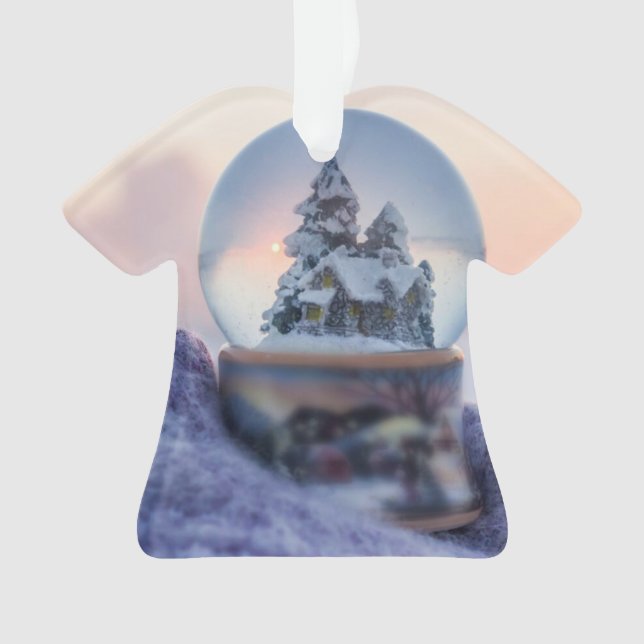 Snowball Christmas tree winter snowfall  Ornament (Front)