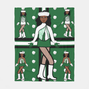 Snowball Dancer Green Fleece Blanket