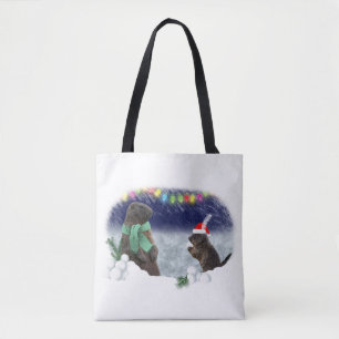 Snowball Fight All Over Print Bag