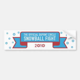 Snowball fight bumper sticker