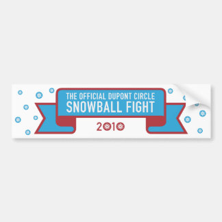 Snowball fight bumper sticker