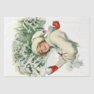 Snowball Fight (by Harrison Fisher) Tissue Paper