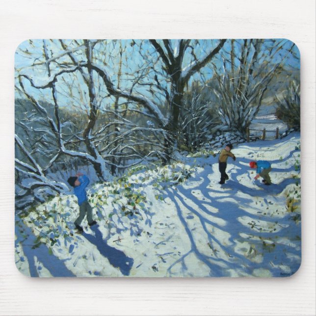 Snowball fight Derbyshire Mouse Pad (Front)