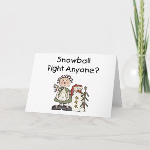 Snowball Fight Holiday Card