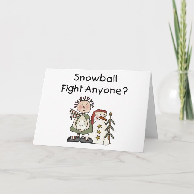 Snowball Fight Holiday Card (Front)