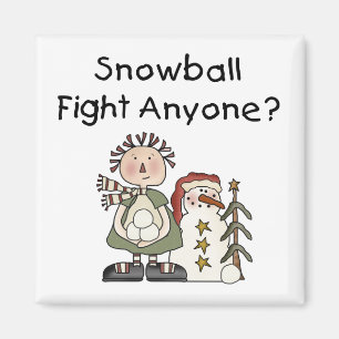 Snowball Fight Tshirts and Gifts Magnet