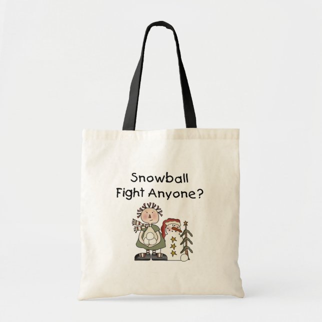 Snowball Fight Tshirts and Gifts Tote Bag (Front)
