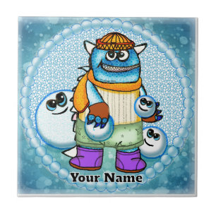 Snowball Monster Ceramic Tile